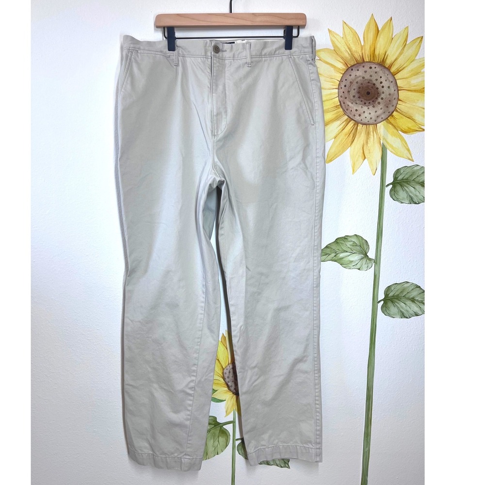 J.Crew Broken-In Straight Chino Pants Mens‎ 36x30 Gray Cotton Twill Trousers - Picture 3 of 9